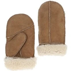 Kids Sheepskin Mittens With Thumb Tan: Kidz