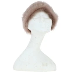 Ladies Luxury Leather And Long Hair Sheepskin Hat Nut Brissa : KB-496