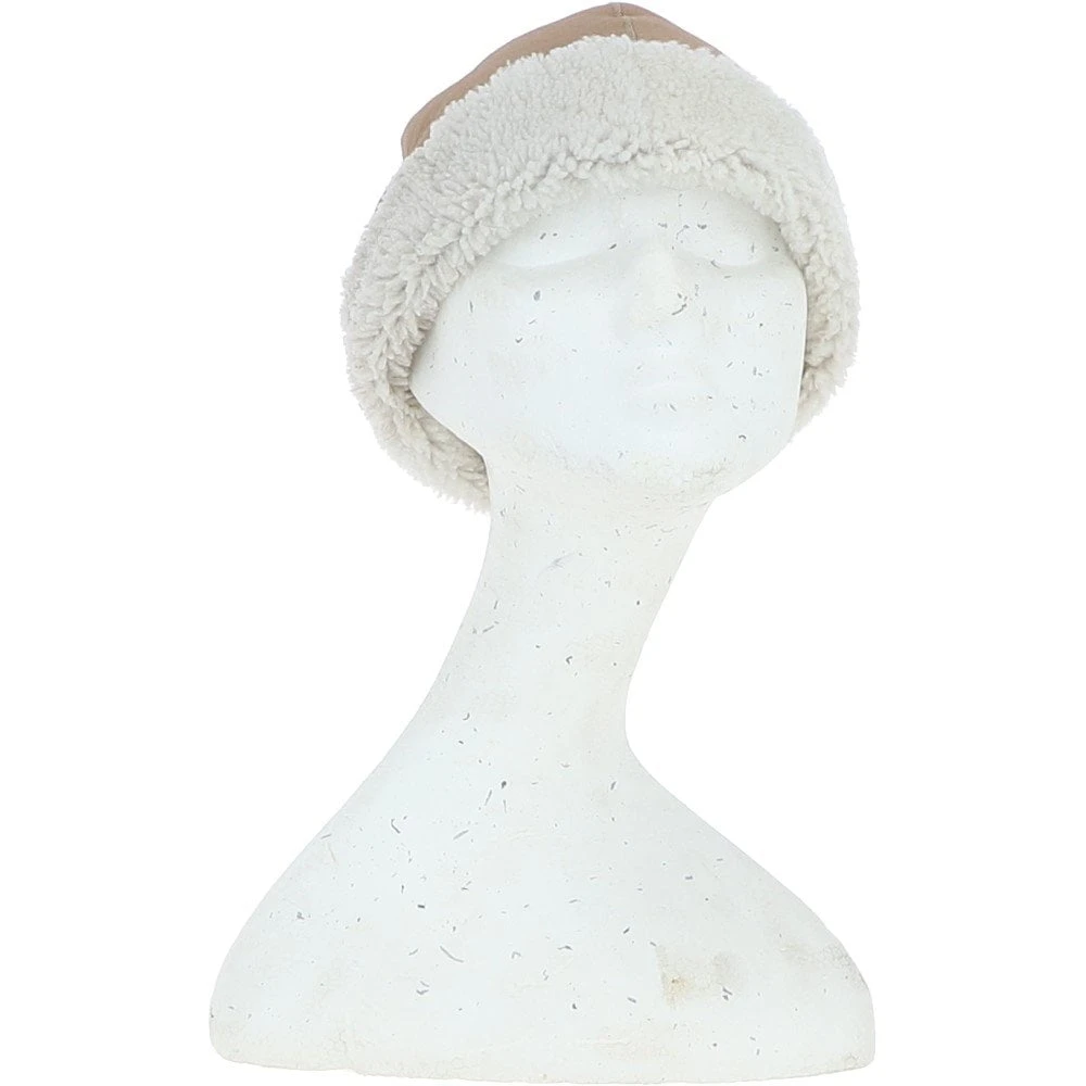 Ladies Luxury Leather And Sheepskin Hat Cream: KB-496