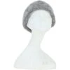 Ladies Luxury Leather And Sheepskin Hat Light Grey: KB-496