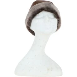 Ladies Luxury Leather And Sheepskin Hat Tobacco : KB-496