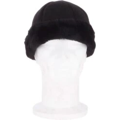 Ladies Luxury Sheepskin Hat Black : Cahira