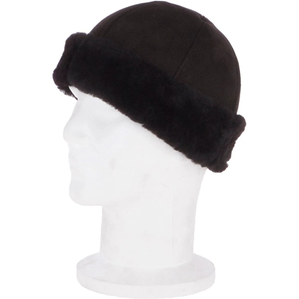 Ladies Luxury Sheepskin Hat Brown : Cahira - Image 2