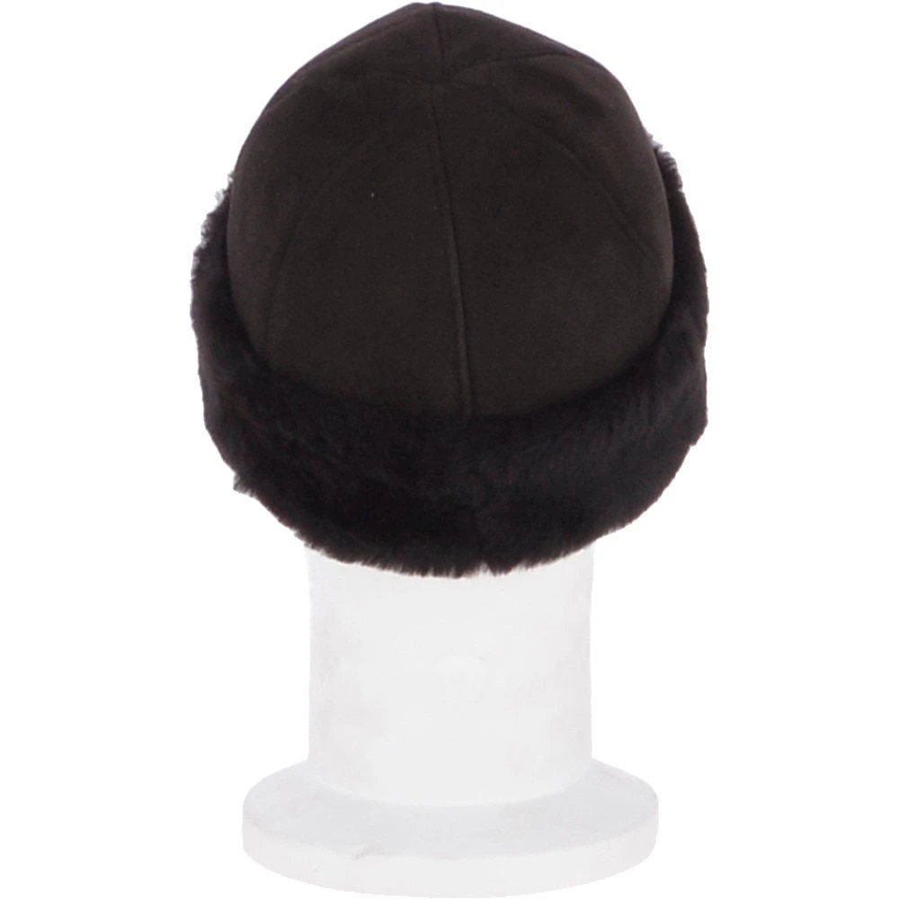 Ladies Luxury Sheepskin Hat Brown : Cahira - Image 3