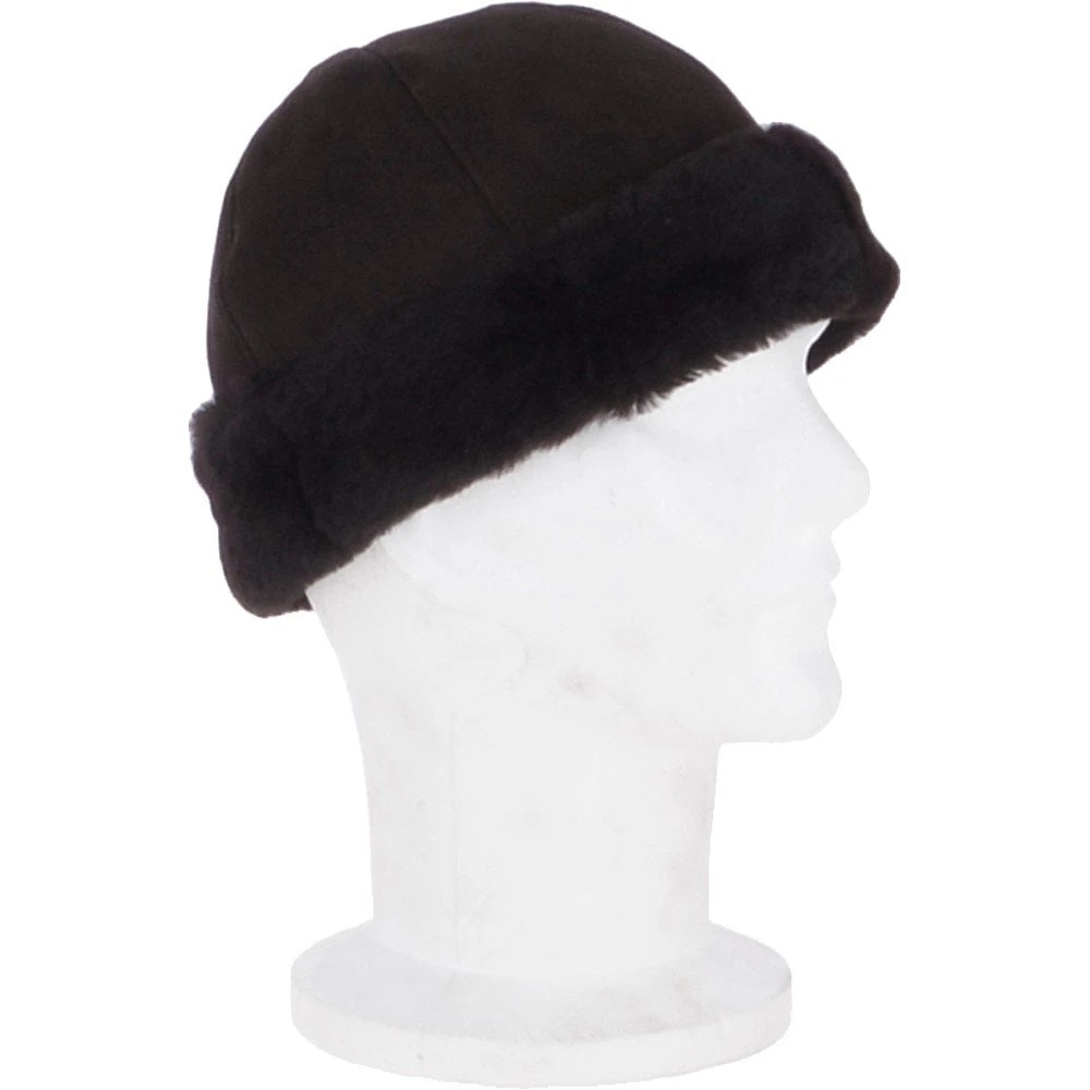 Ladies Luxury Sheepskin Hat Brown : Cahira - Image 4