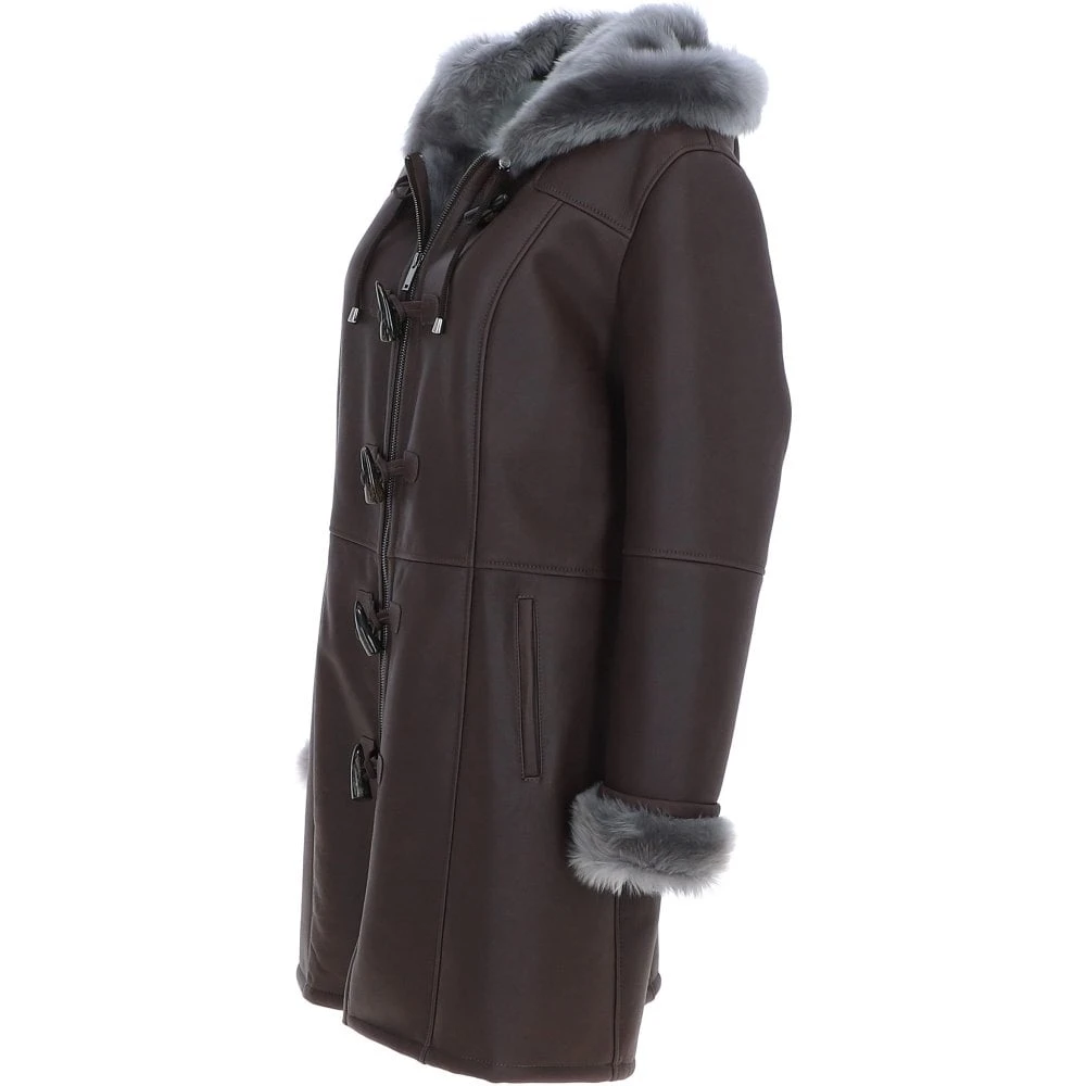 Ladies Sheepskin Duffle Brown: 5928 - Image 2