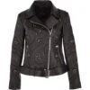 Ladies Vegetable Tanned Leather Studded Biker Jacket : Ellaria