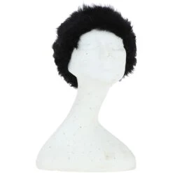 Ladies Vintage Curly Luxury Sheepskin Hat Whisky/ Black: LVCSH