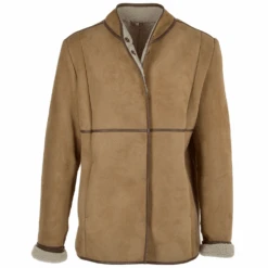 Lamb Shearling Mandarin Collar Jacket Honey : Liane
