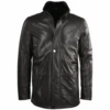 Lambskin Leather And Sheepskin Lined Coat Brown : Fernando