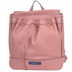 The Bridge Large Italian Leather Three Pocket Rucksack Dusty Rose/gold: 40546 85 5F NH