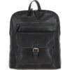 Large Vintage Leather Backpack Grey: G28