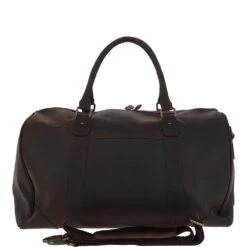 Large Vintage Leather Travel Holdall Brown: Jayden