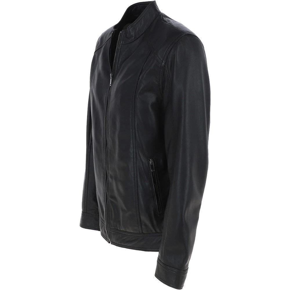 Leather Biker Jacket Black: Hard Knott - Image 2