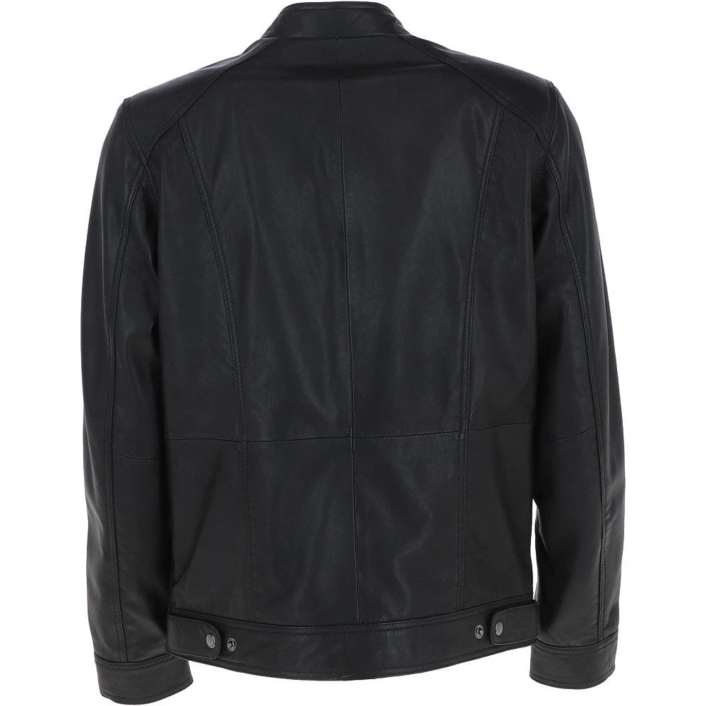 Leather Biker Jacket Black: Hard Knott - Image 3