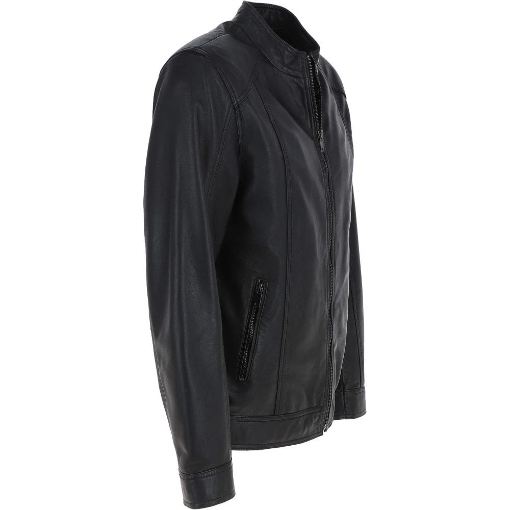 Leather Biker Jacket Black: Hard Knott - Image 4