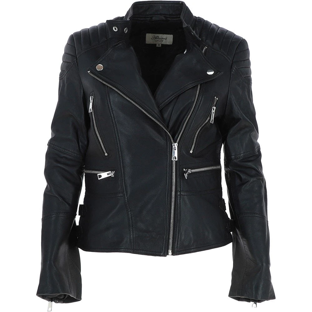 Leather Biker Jacket Black/nap: Soho