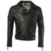 Leather Biker Jacket Black : Soltau