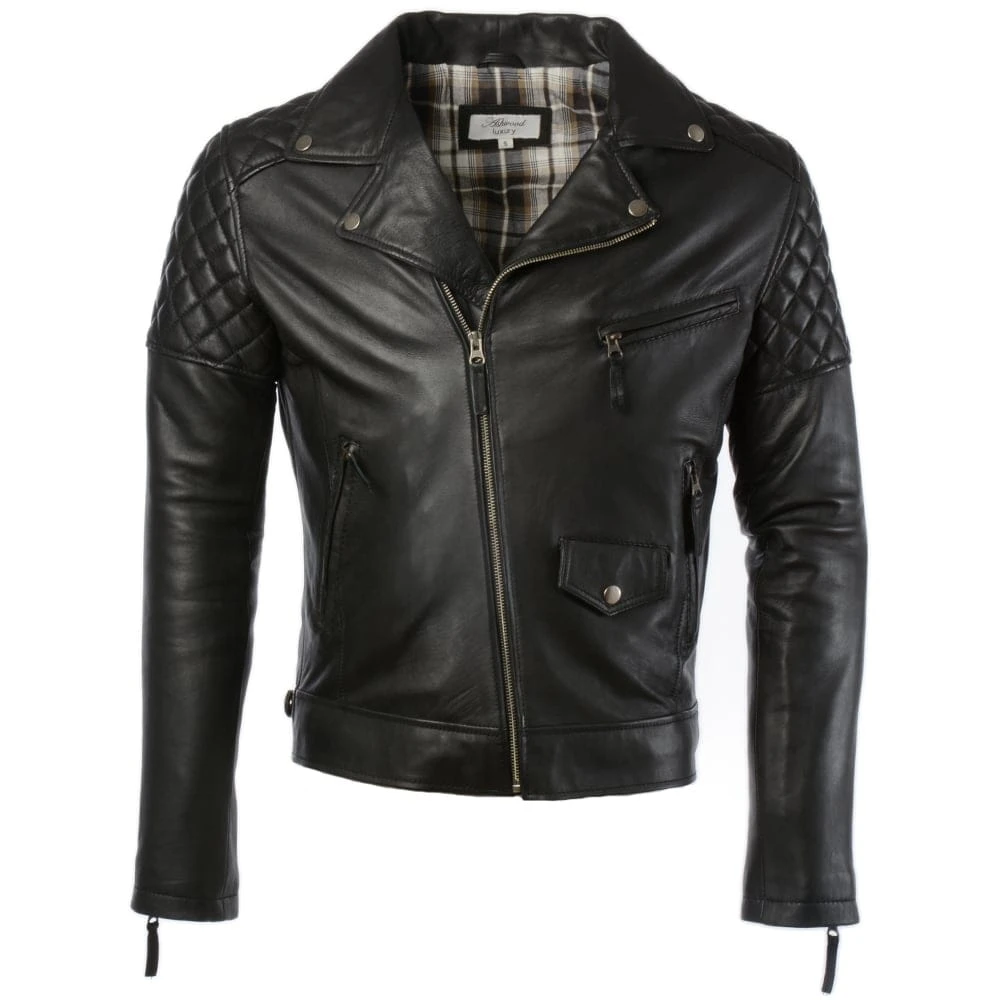 Leather Biker Jacket Black : Soltau