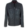 Leather Biker Jacket Charcoal: Lent 2