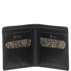 Leather Classic 8 Card Billfold Wallet Black: GB-801