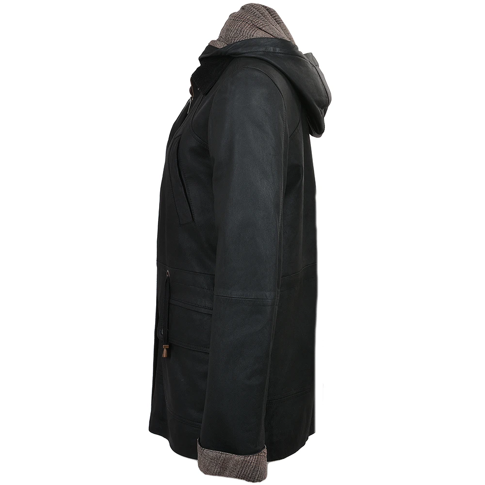 Leather Coat Black/nap : Jade Walks - Image 2