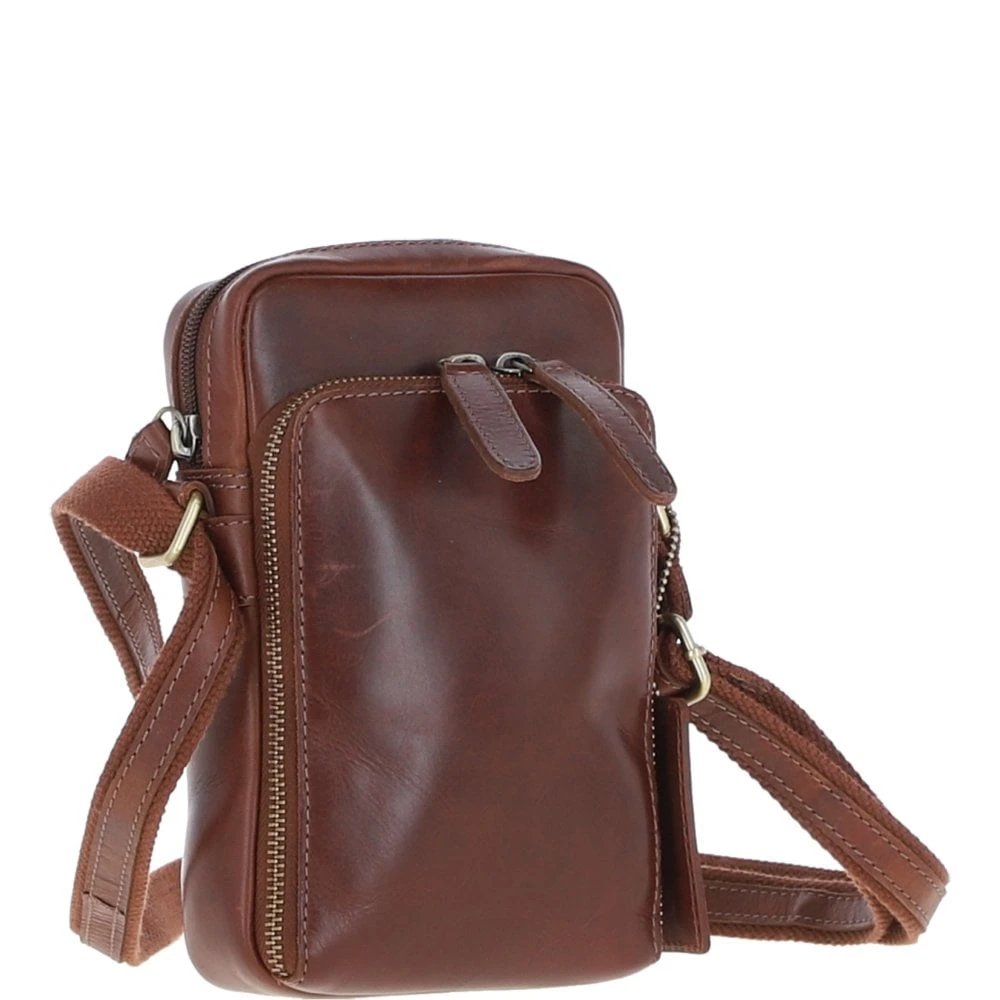 Leather Crossbody Smartphone Bag Chestnut: K-41 - Image 2