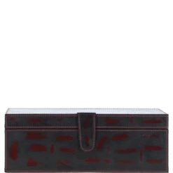 Leather Decorative Home Accessories Box Black/red: AGC-45