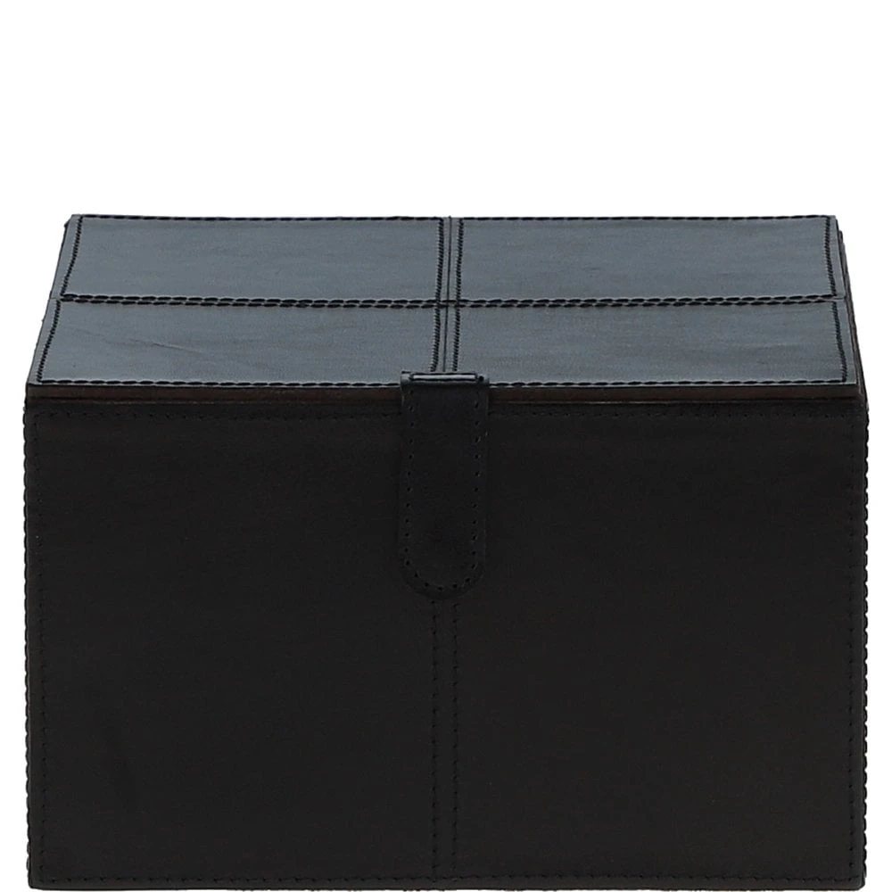 Leather Decorative Home Accessories Box Dk Brown: AGC-78