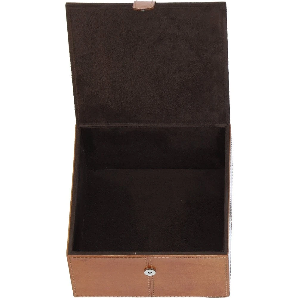 Leather Decorative Home Accessories Box Tan: AGC-86 - Image 2