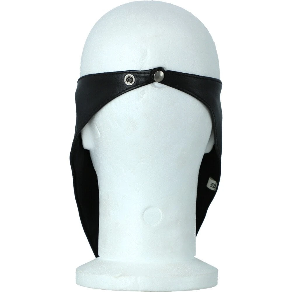 Leather Embossed Bandana Face Mask Black : Jose - Image 3