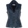 Leather Gilet Navy : Nola