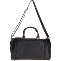 Leather Holdall With Spacious Interior Brown: FE-25
