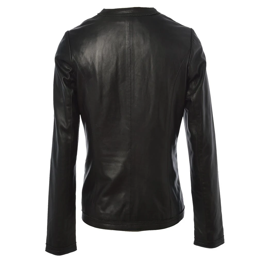 Leather Jacket Black/ddy : Liona - Image 3