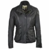 Leather Jacket Black/napp : Emerald