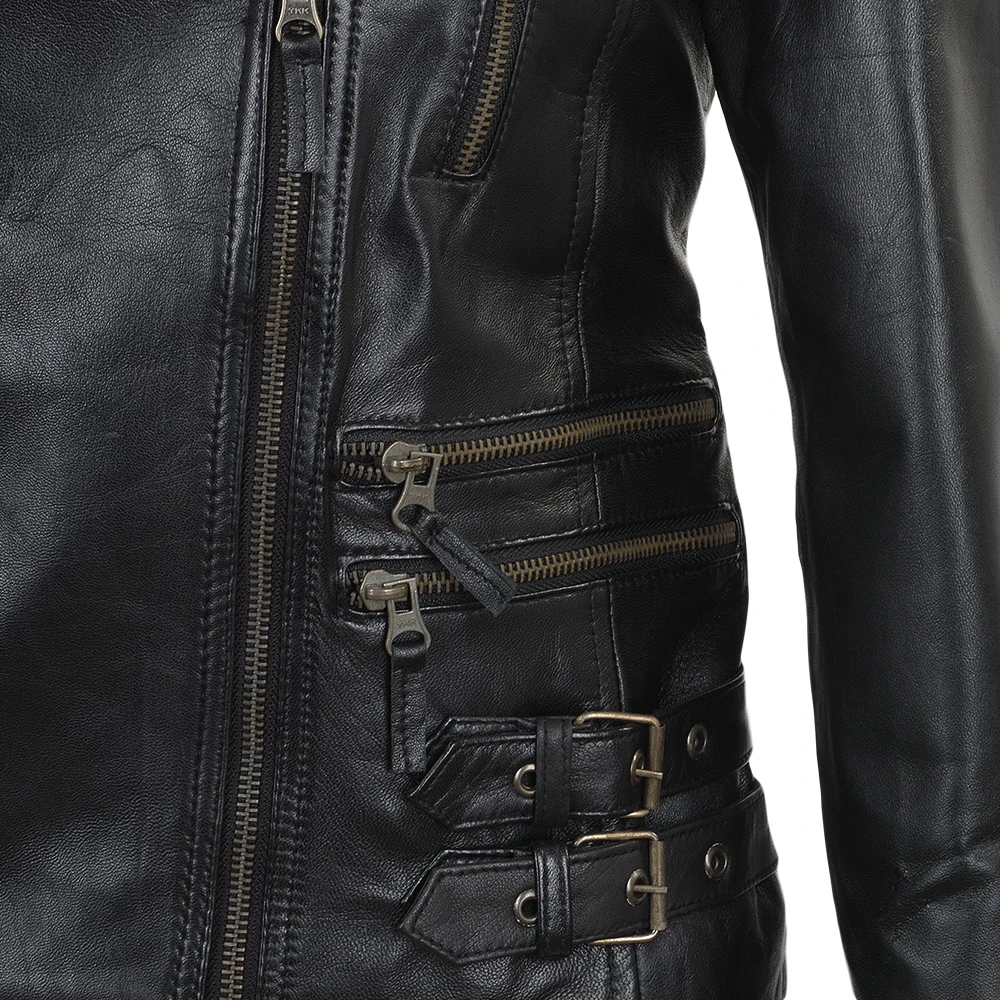 Leather Jacket Black : Ruby - Image 4