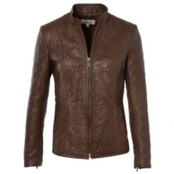 Leather Jacket Brown : Agnus