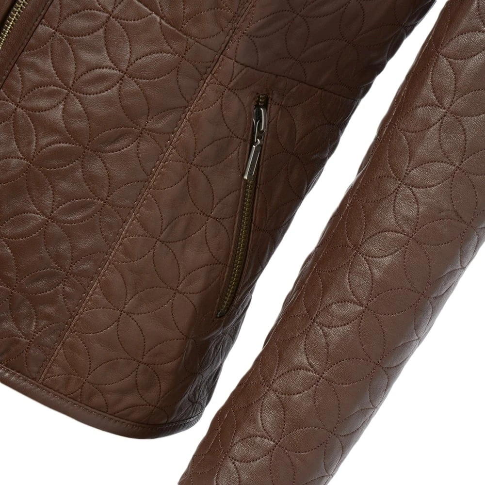 Leather Jacket Brown : Agnus - Image 4