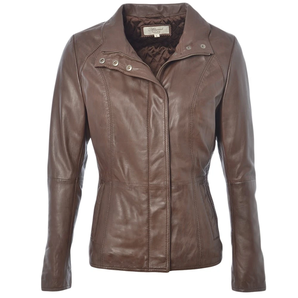 Leather Jacket Brown/nap : Juliet