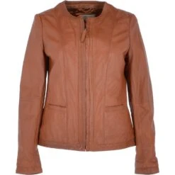 Leather Jacket Cognac/nap: Liona