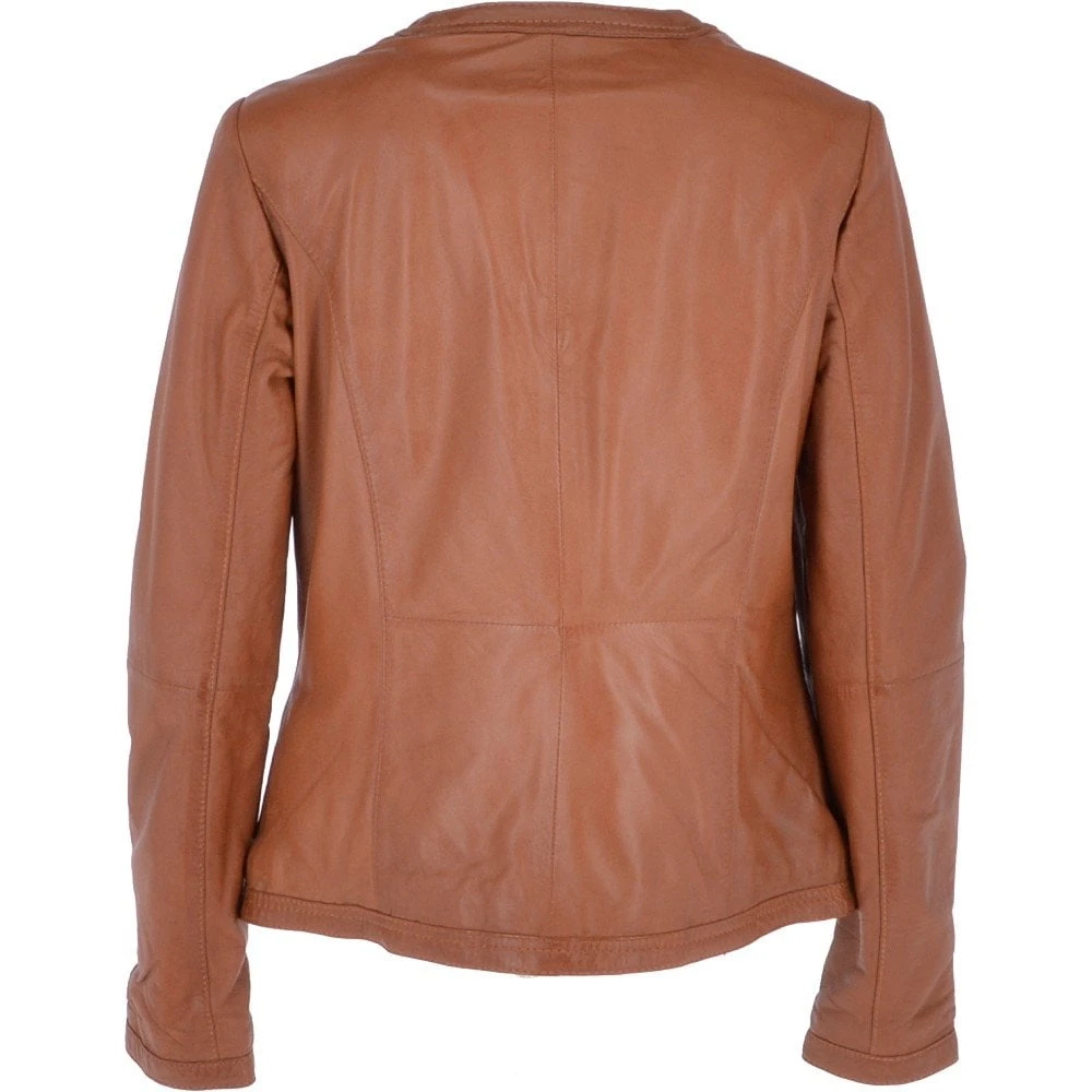 Leather Jacket Cognac/nap: Liona - Image 3