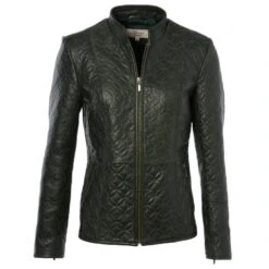 Leather Jacket Green : Agnus