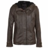 Leather Jacket Khaki : Nicola