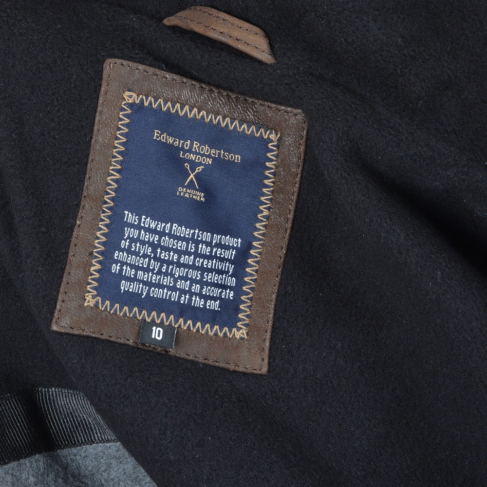 Leather Jacket Khaki : Nicola - Image 5