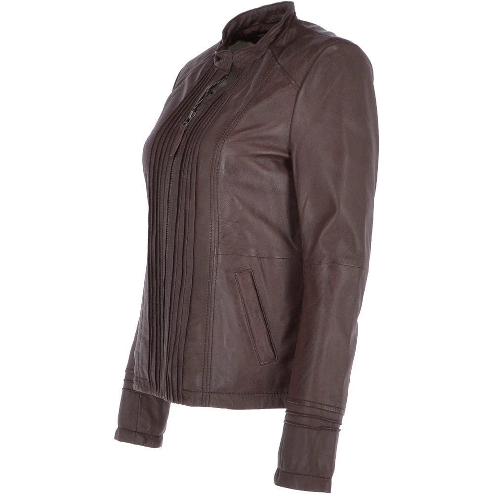 Leather Jacket Mid Brown : Infinity - Image 2