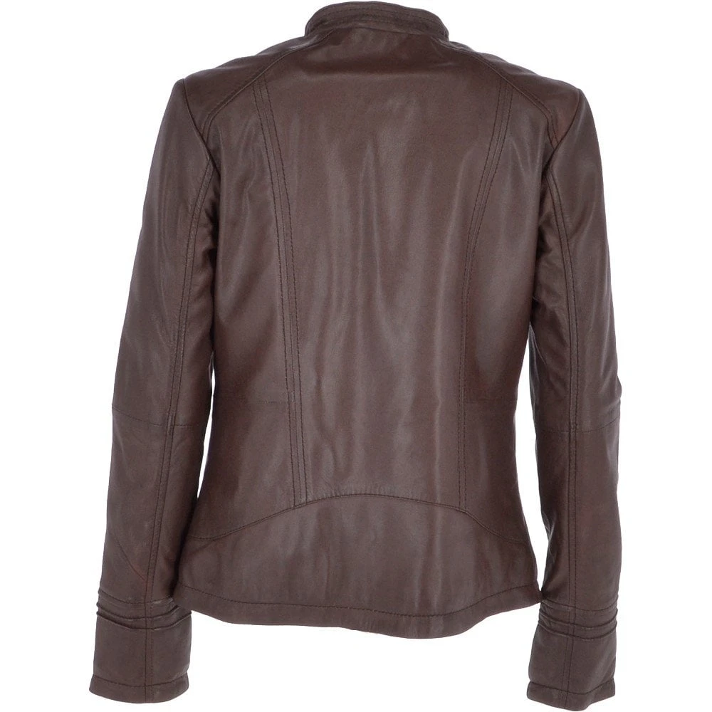 Leather Jacket Mid Brown : Infinity - Image 3