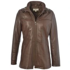 Leather Jacket Mid Brown : Molly