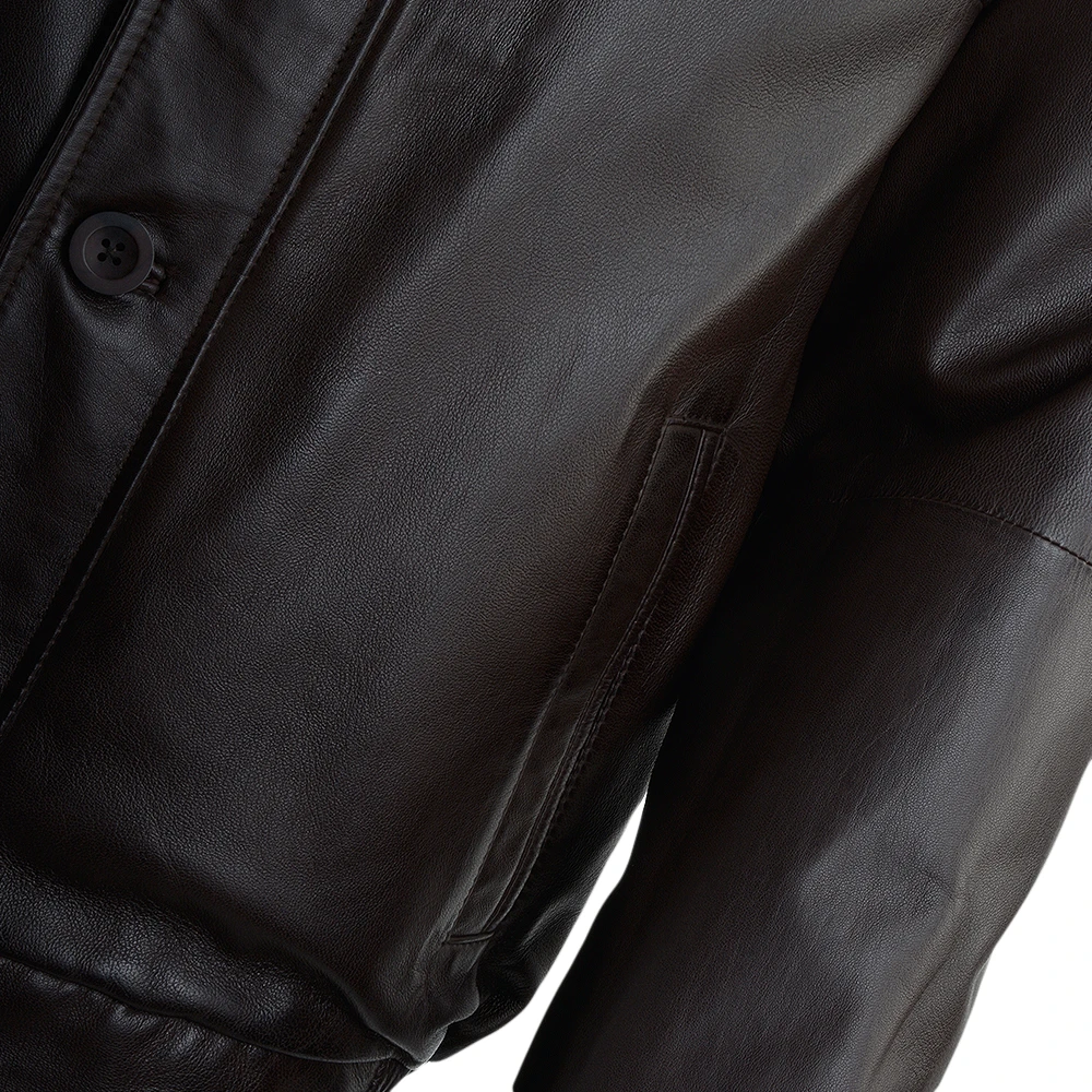 Leather Jacket Mid Brown/nap : Ferdinand - Image 4