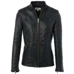 Leather Jacket Navy : Agnus