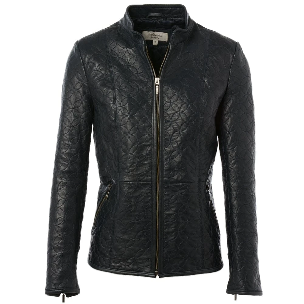 Leather Jacket Navy : Agnus
